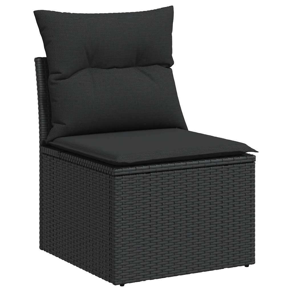 Set Canapele De Grădină Cu Perne, 11 Piese, , Poliratan