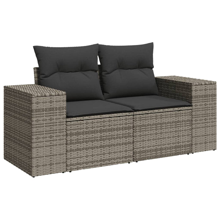 Set Canapele De Grădină, 7 Piese, Cu Perne, , Poliratan