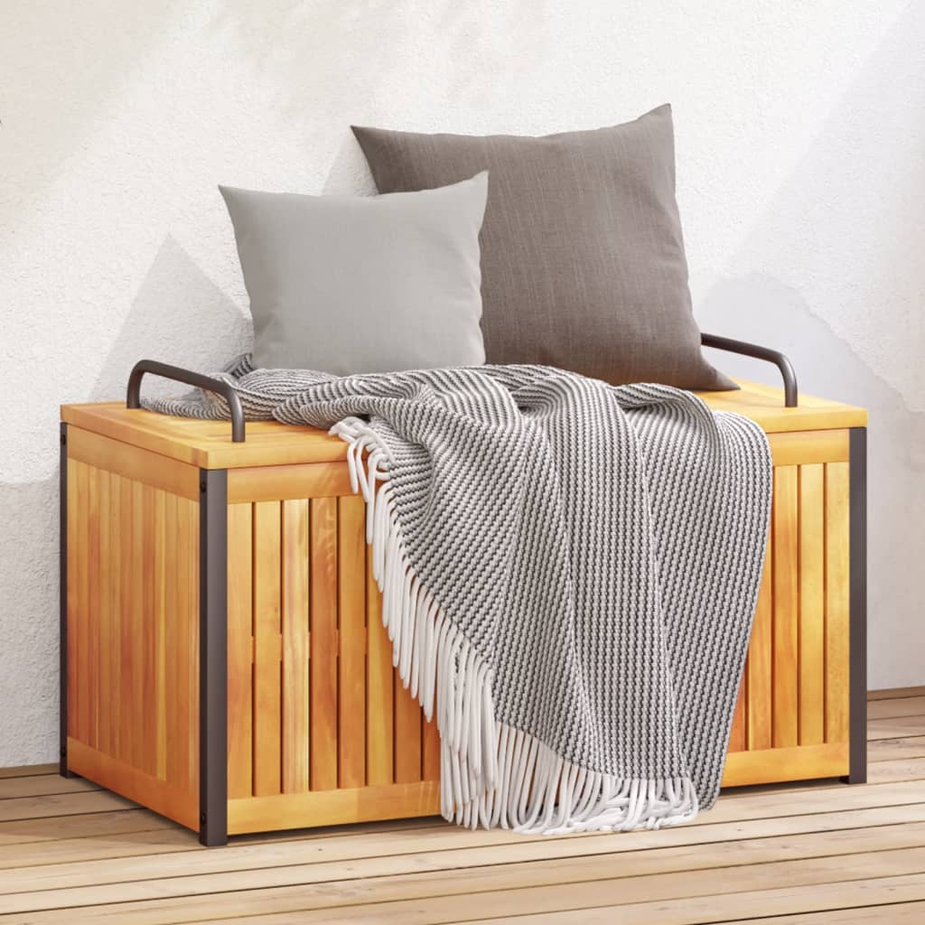 Cutie Perne De Exterior 110X45X42/53Cm Lemn Masiv Acacia/Oțel