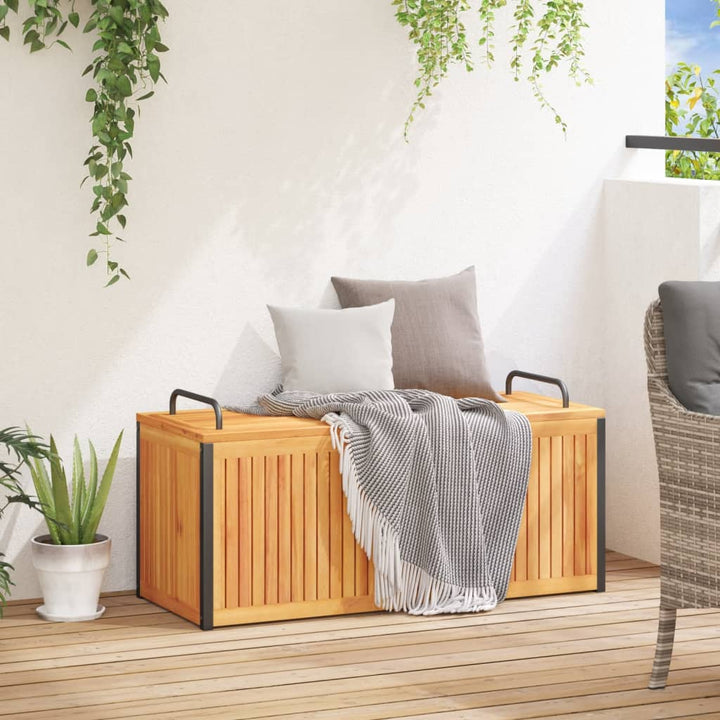 Cutie Perne De Exterior 110X45X42/53Cm Lemn Masiv Acacia/Oțel