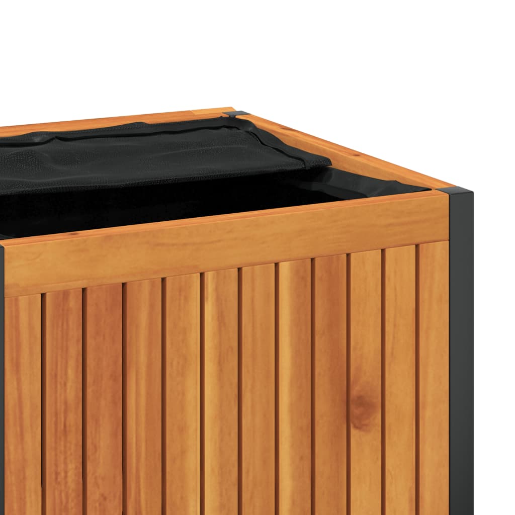 Cutie Perne De Exterior 110X45X42/53Cm Lemn Masiv Acacia/Oțel