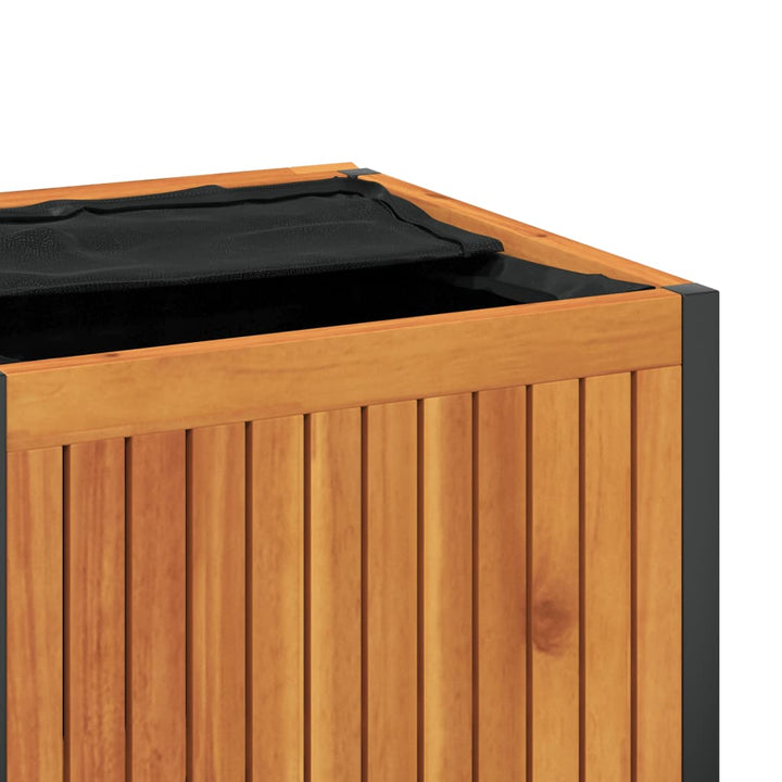 Cutie Perne De Exterior 110X45X42/53Cm Lemn Masiv Acacia/Oțel