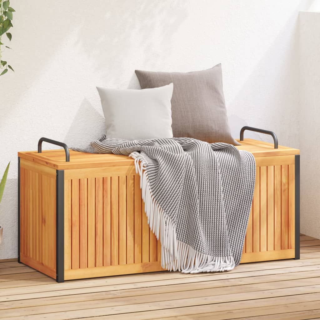 Cutie Perne De Exterior 110X45X42/53Cm Lemn Masiv Acacia/Oțel