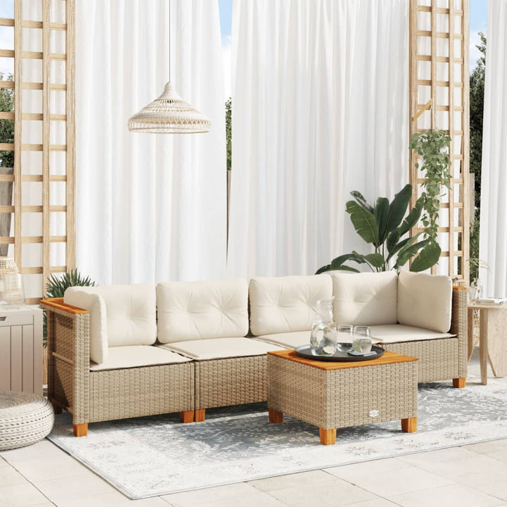 Set Mobilier De Grădină Cu Perne, 5 Piese, , Poliratan