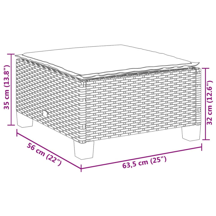 Set Canapea De Grădină Cu Perne, 4 Piese, , Poliratan