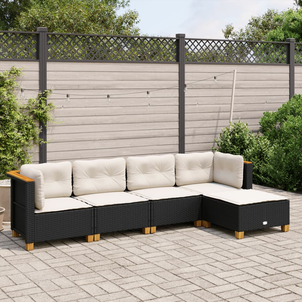 Set Mobilier De Grădină Cu Perne, 6 Piese, , Poliratan