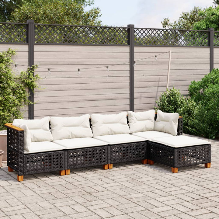 Set Mobilier De Grădină Cu Perne, 6 Piese, , Poliratan