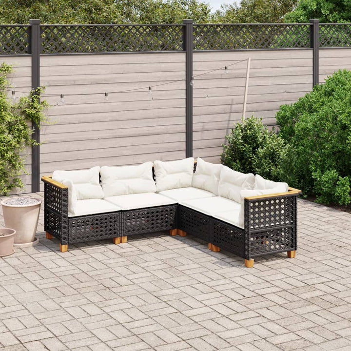 Set Mobilier De Grădină Cu Perne, 6 Piese, , Poliratan