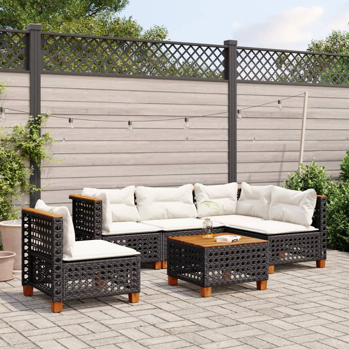Set Mobilier De Grădină Cu Perne, 5 Piese, , Poliratan