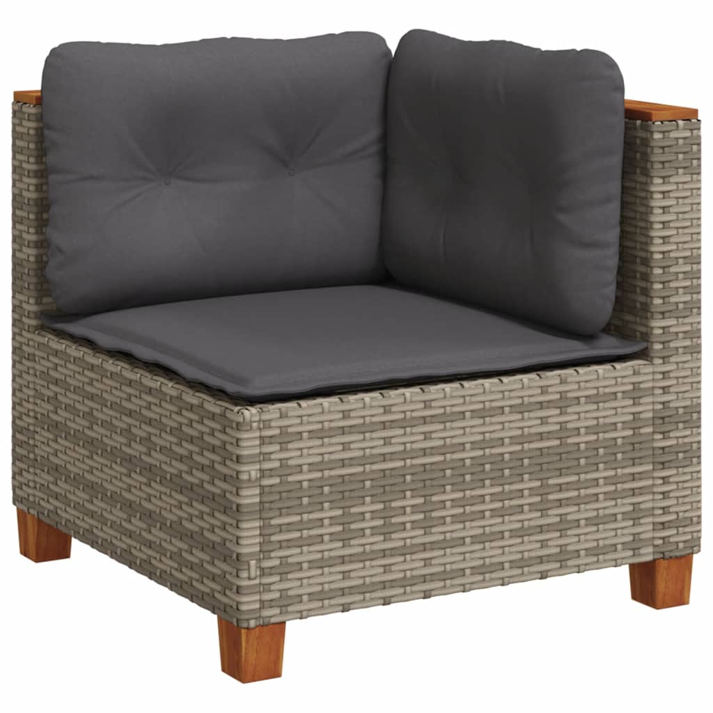 Set Mobilier Grădină Cu Perne, 6 Piese, , Poliratan