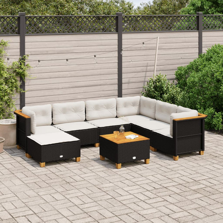 Set Canapele De Grădină, 7 Piese, Cu Perne, , Poliratan