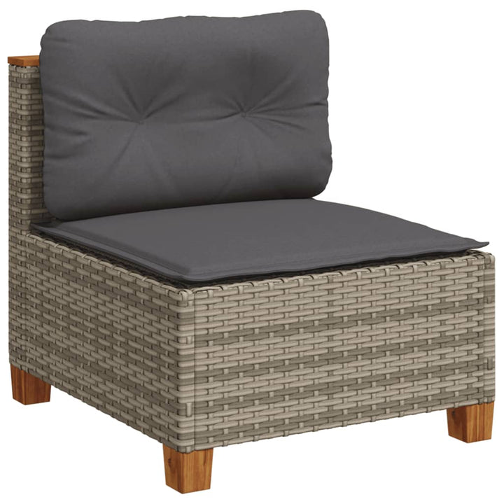 Set Mobilier Grădină Cu Perne, 6 Piese, , Poliratan