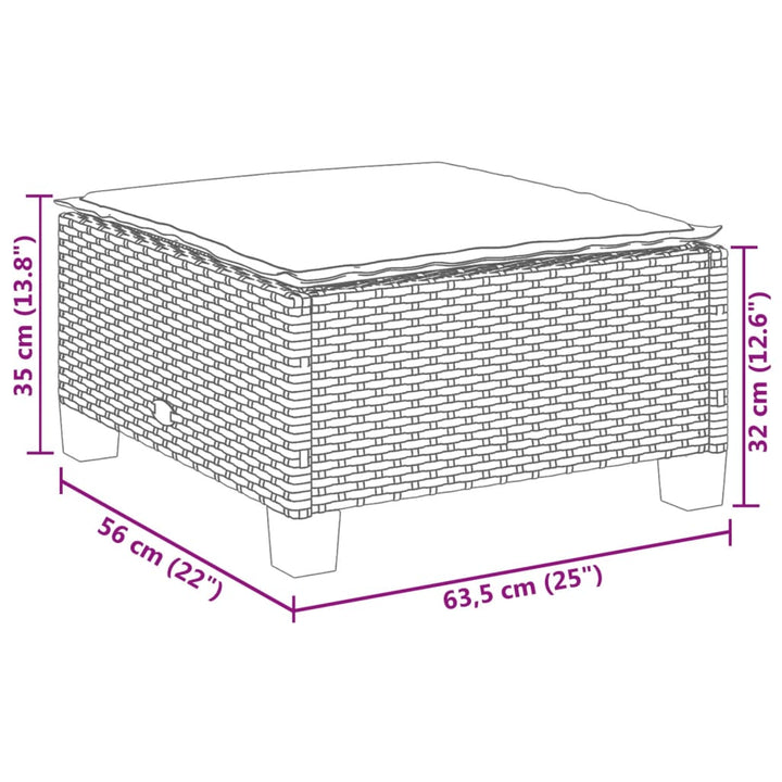 Set Mobilier Grădină Cu Perne, 6 Piese, , Poliratan