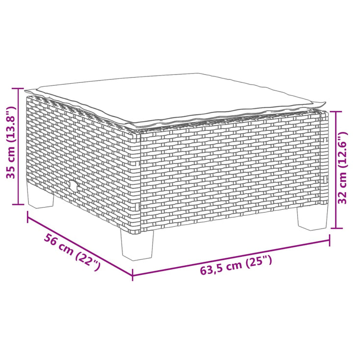 Set Canapele De Grădină Cu Perne, 8 Piese, , Poliratan