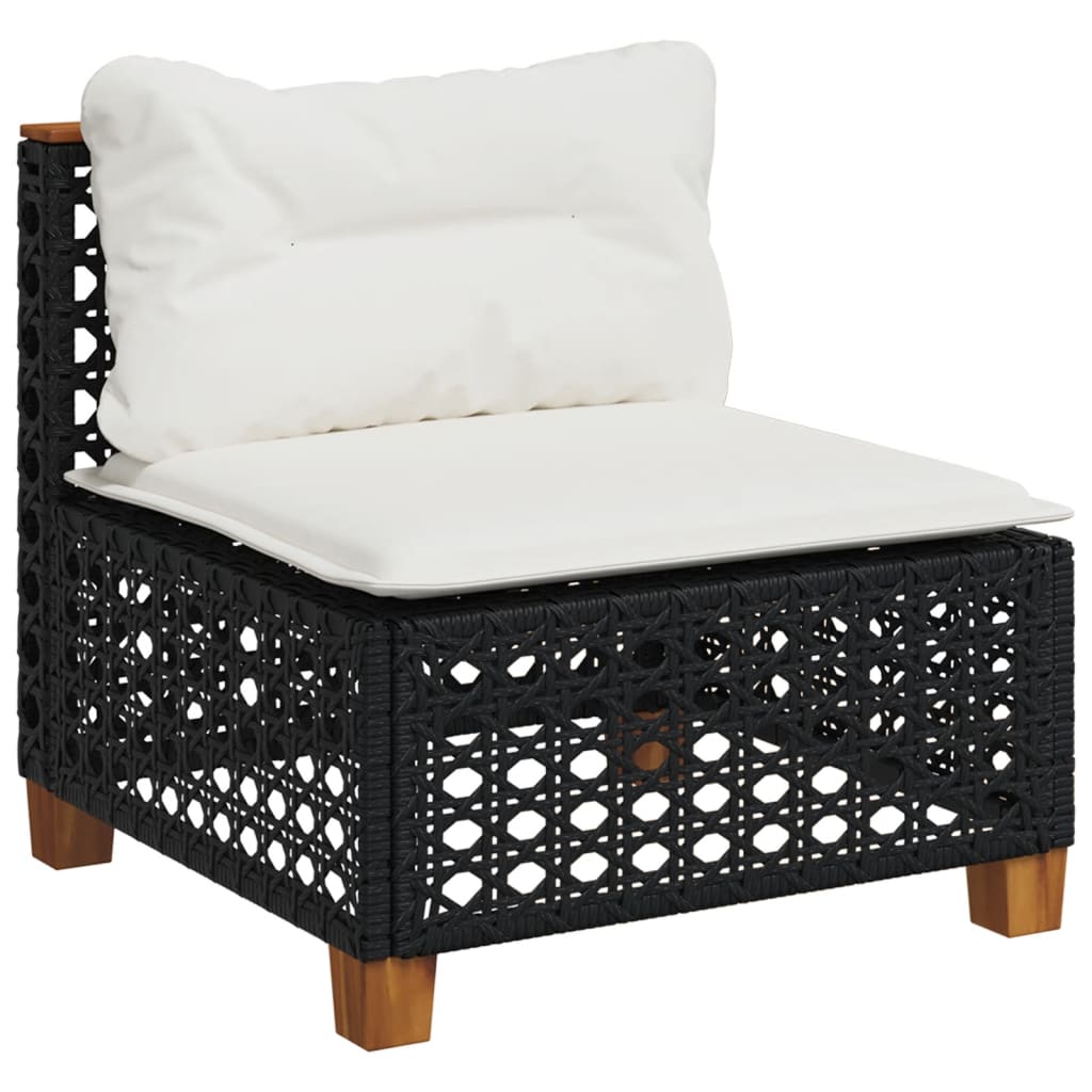 Set Canapele De Grădină Cu Perne, 11 Piese, , Poliratan