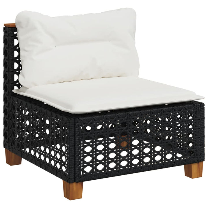 Set Canapele De Grădină Cu Perne, 11 Piese, , Poliratan