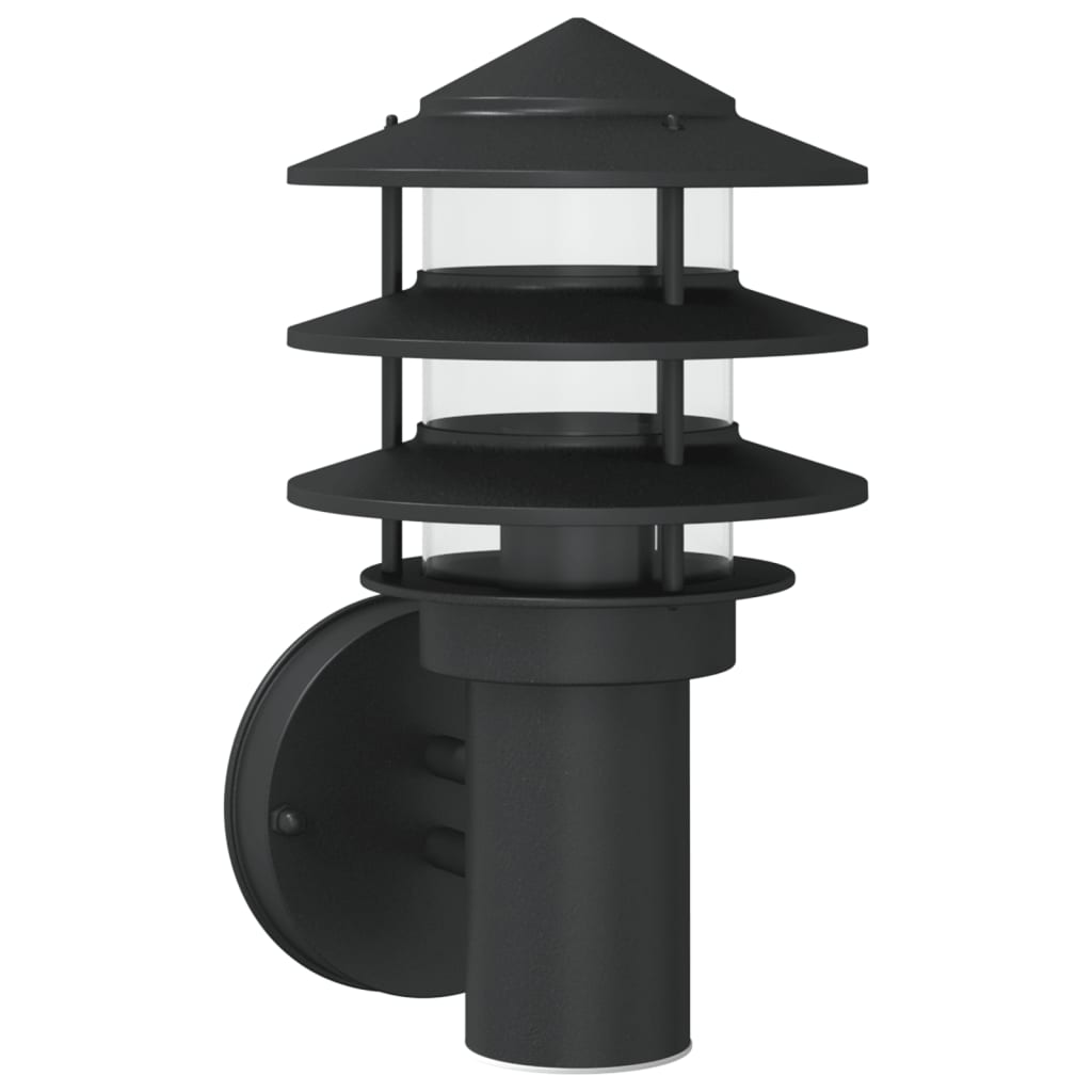 Lampă Exterioară De Perete, , Oțel Inoxidabil Negru