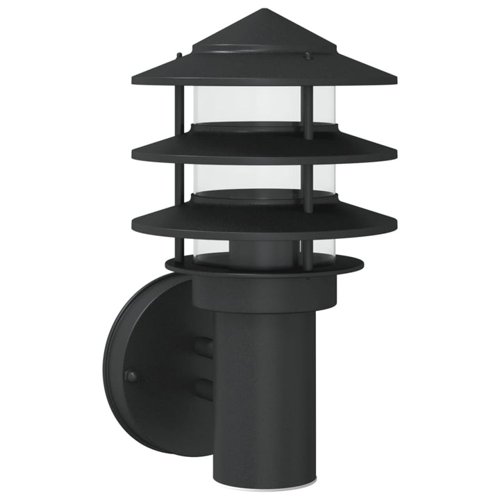 Lampă Exterioară De Perete, , Oțel Inoxidabil Negru