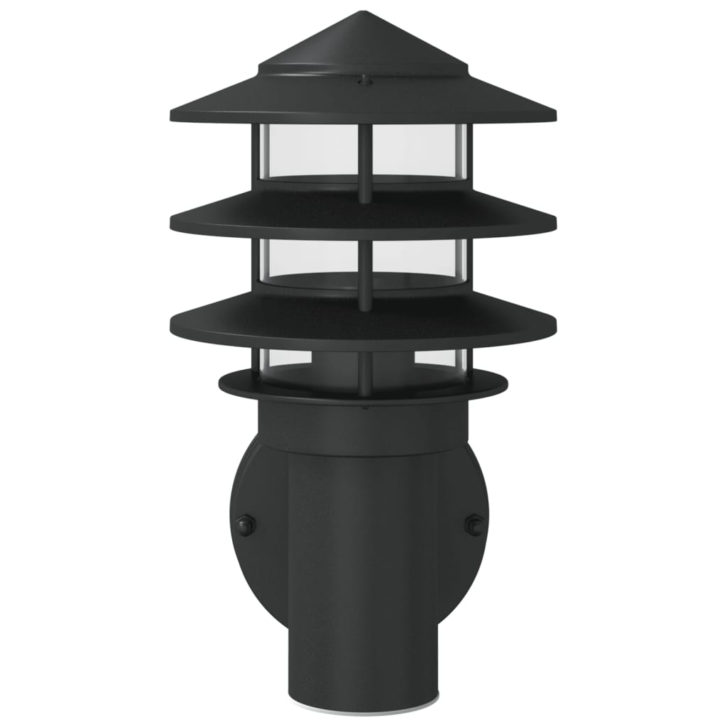 Lampă Exterioară De Perete, , Oțel Inoxidabil Negru