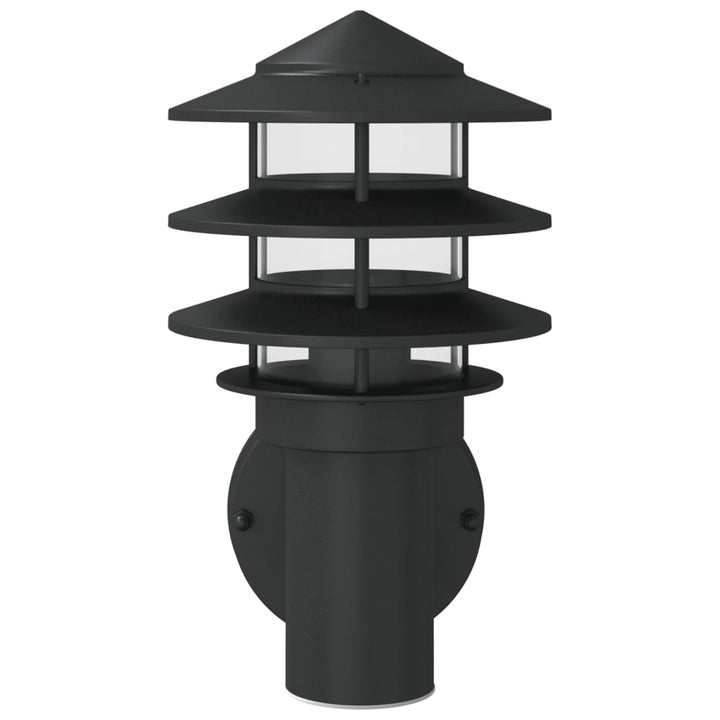Lampă Exterioară De Perete, , Oțel Inoxidabil Negru