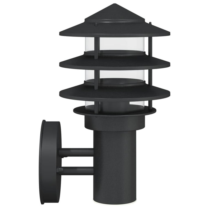 Lampă Exterioară De Perete, , Oțel Inoxidabil Negru