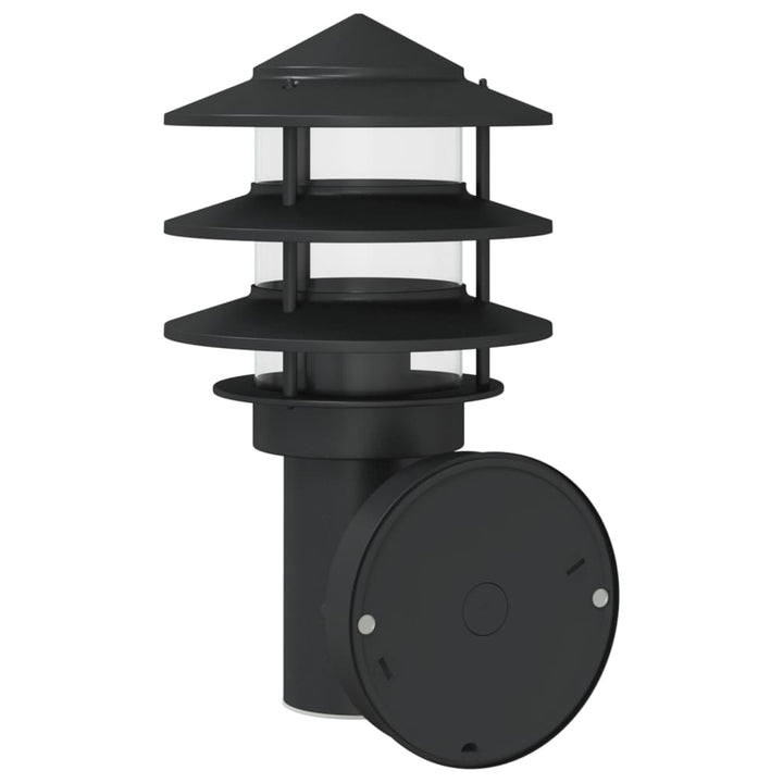 Lampă Exterioară De Perete, , Oțel Inoxidabil Negru