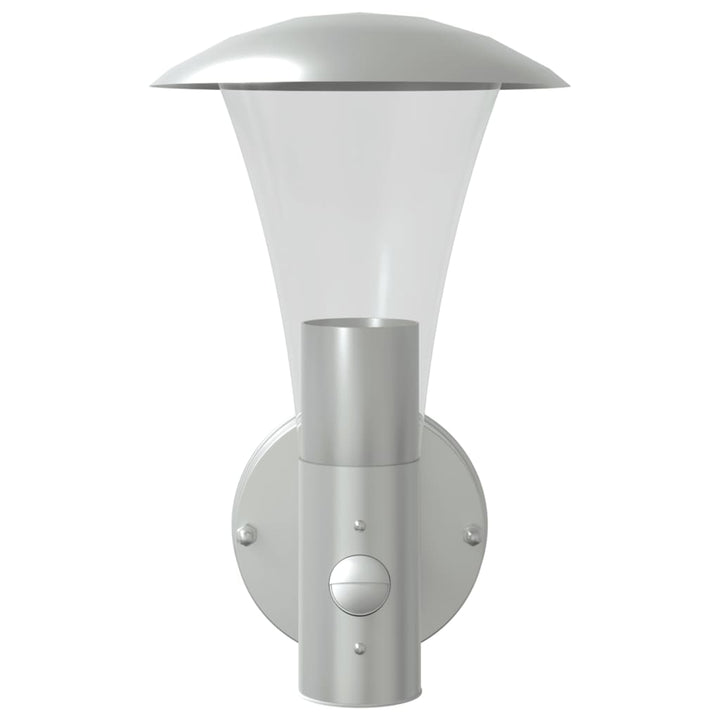 Vixl Lampă De Perete Exterior Cu Senzor, , Oțel Inoxibil Argintiu