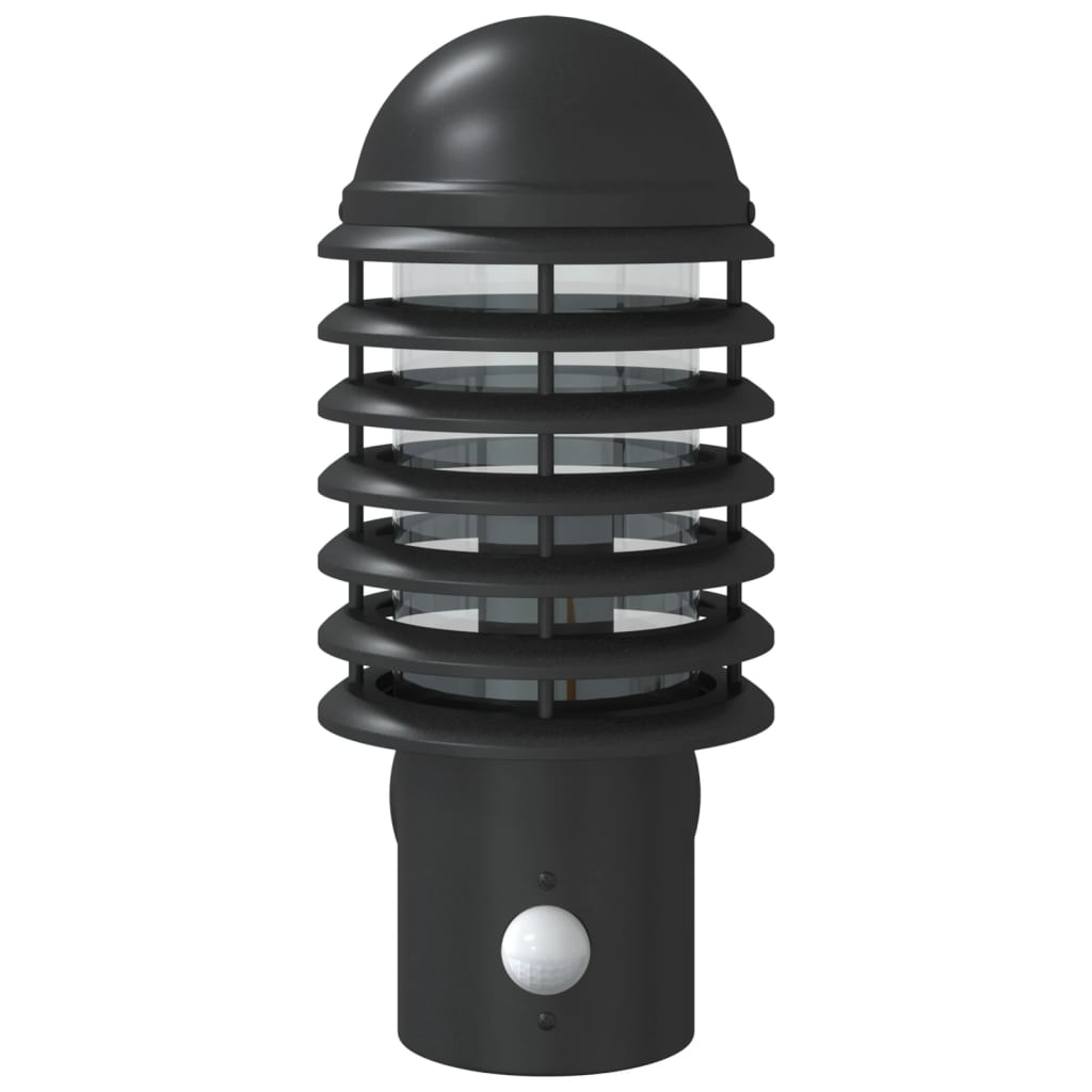 Vixl Lampă Exterioară De Perete Cu Senzor, , Oțel Inoxibil Negru