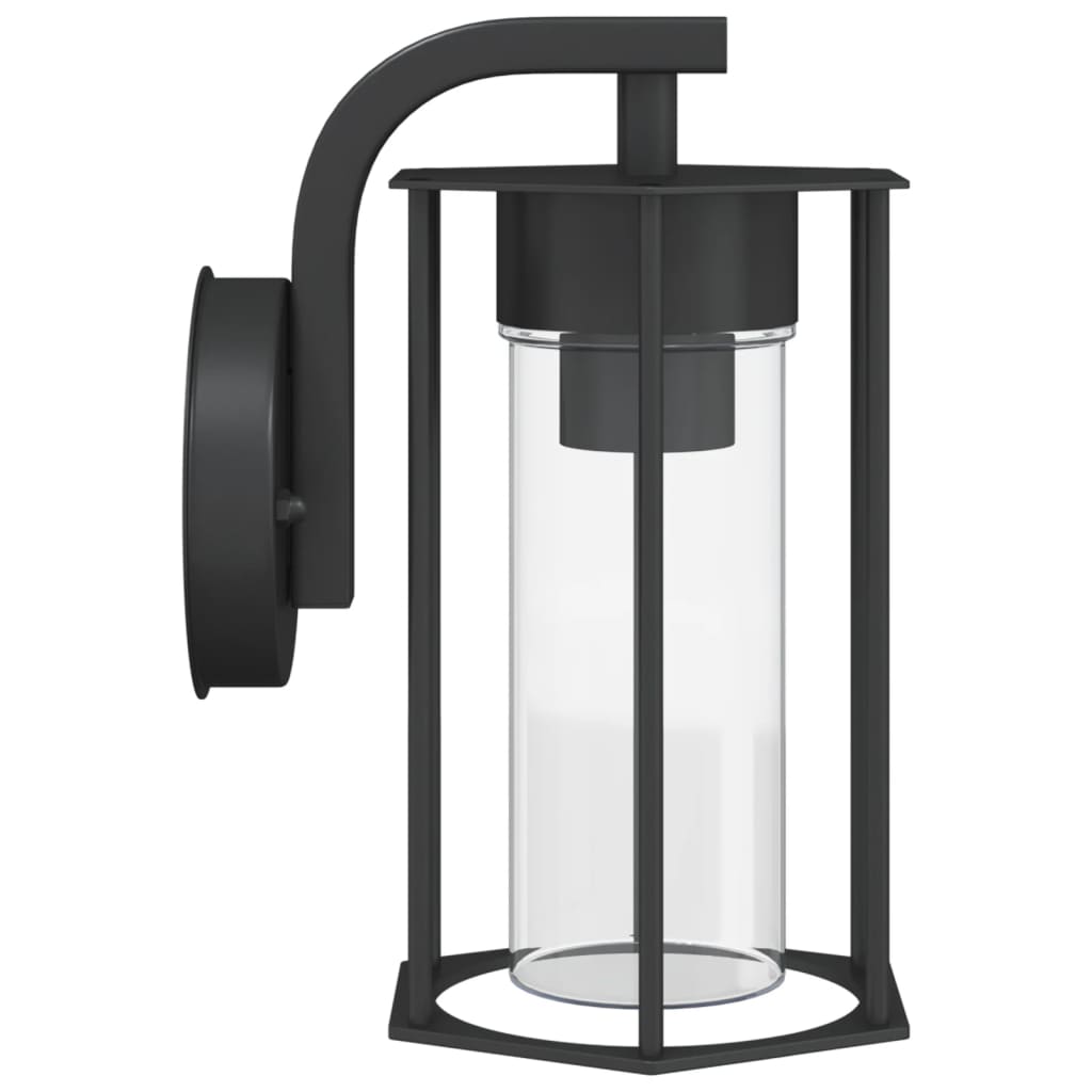 Lampă Exterioară De Perete, Negru, Oțel Inoxidabil