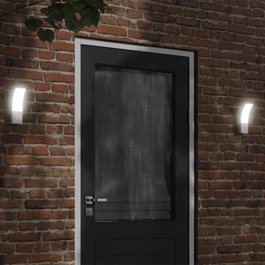 Lampă Exterioară De Perete Cu Led, , Aluminiu Turnat Alb