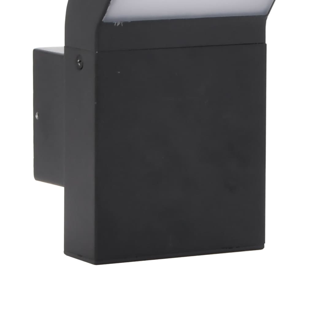 Lămpi Exterioare De Perete Cu Led 2 Buc. , Aluminiu Turnat Negru
