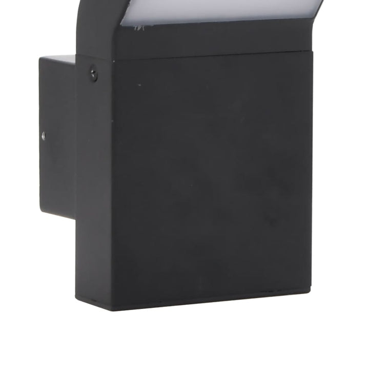 Lămpi Exterioare De Perete Cu Led 2 Buc. , Aluminiu Turnat Negru