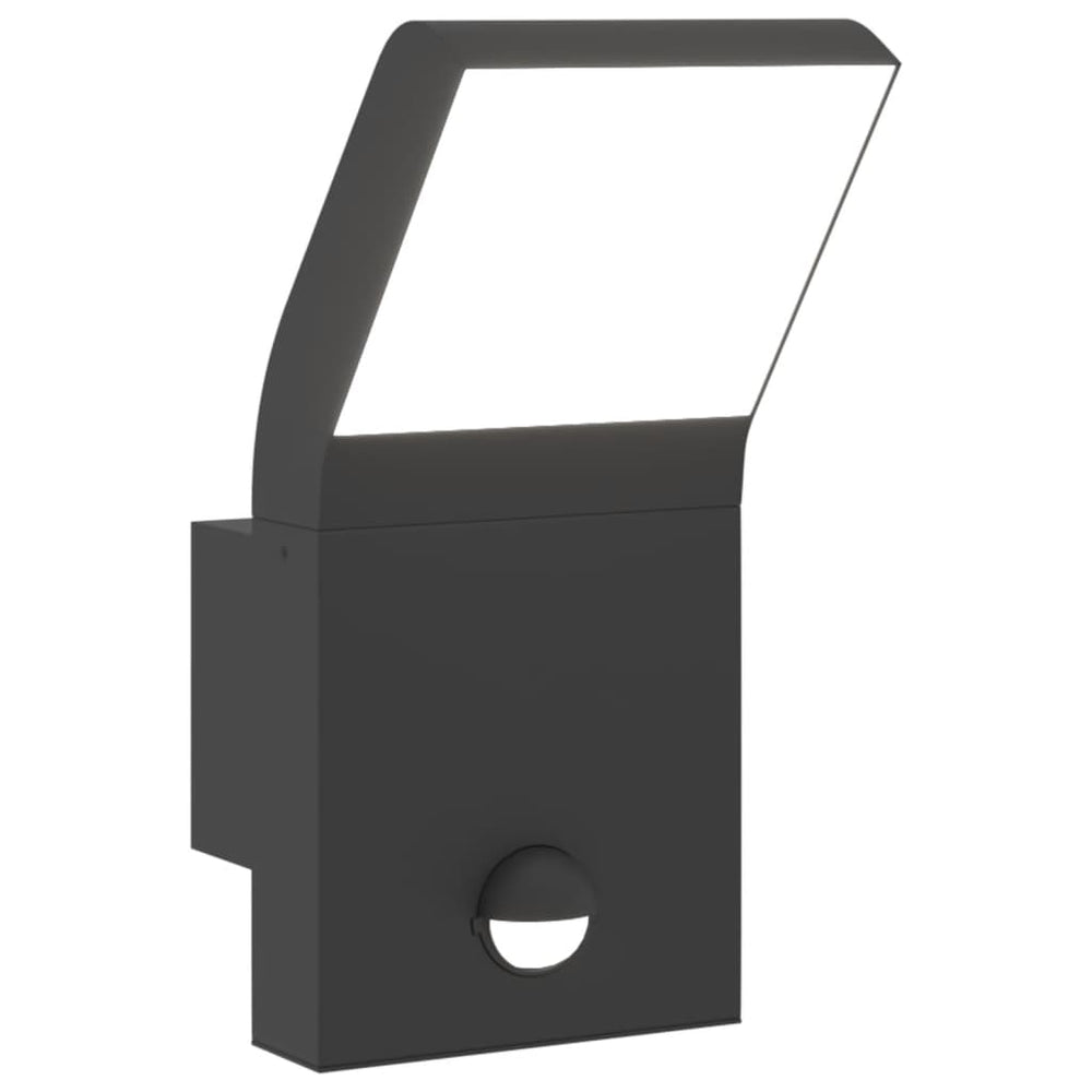 Vixl Lampă Exterioară De Perete Cu Led/Senzor, Aluminiu Turnat Negru