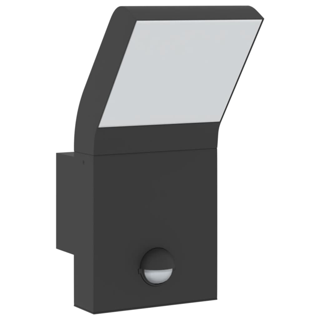 Vixl Lampă Exterioară De Perete Cu Led/Senzor, Aluminiu Turnat Negru