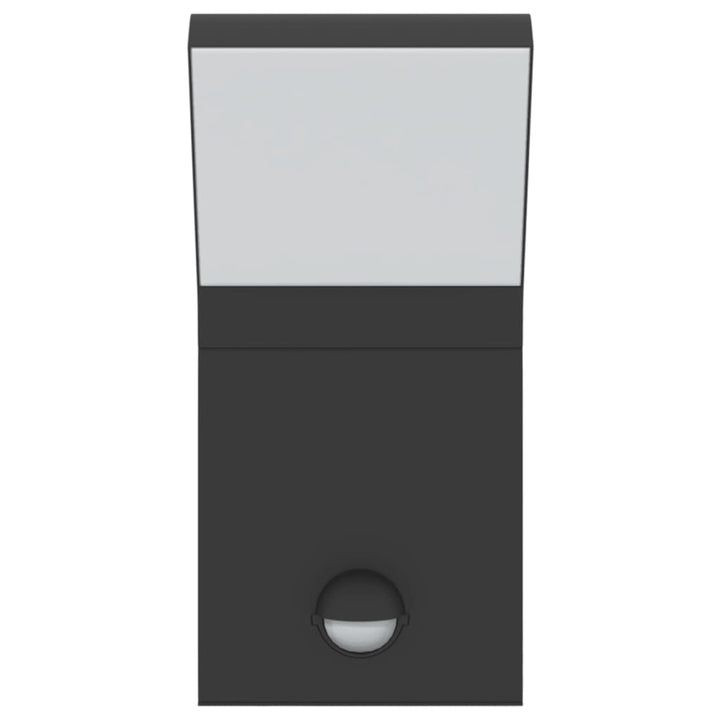 Vixl Lampă Exterioară De Perete Cu Led/Senzor, Aluminiu Turnat Negru