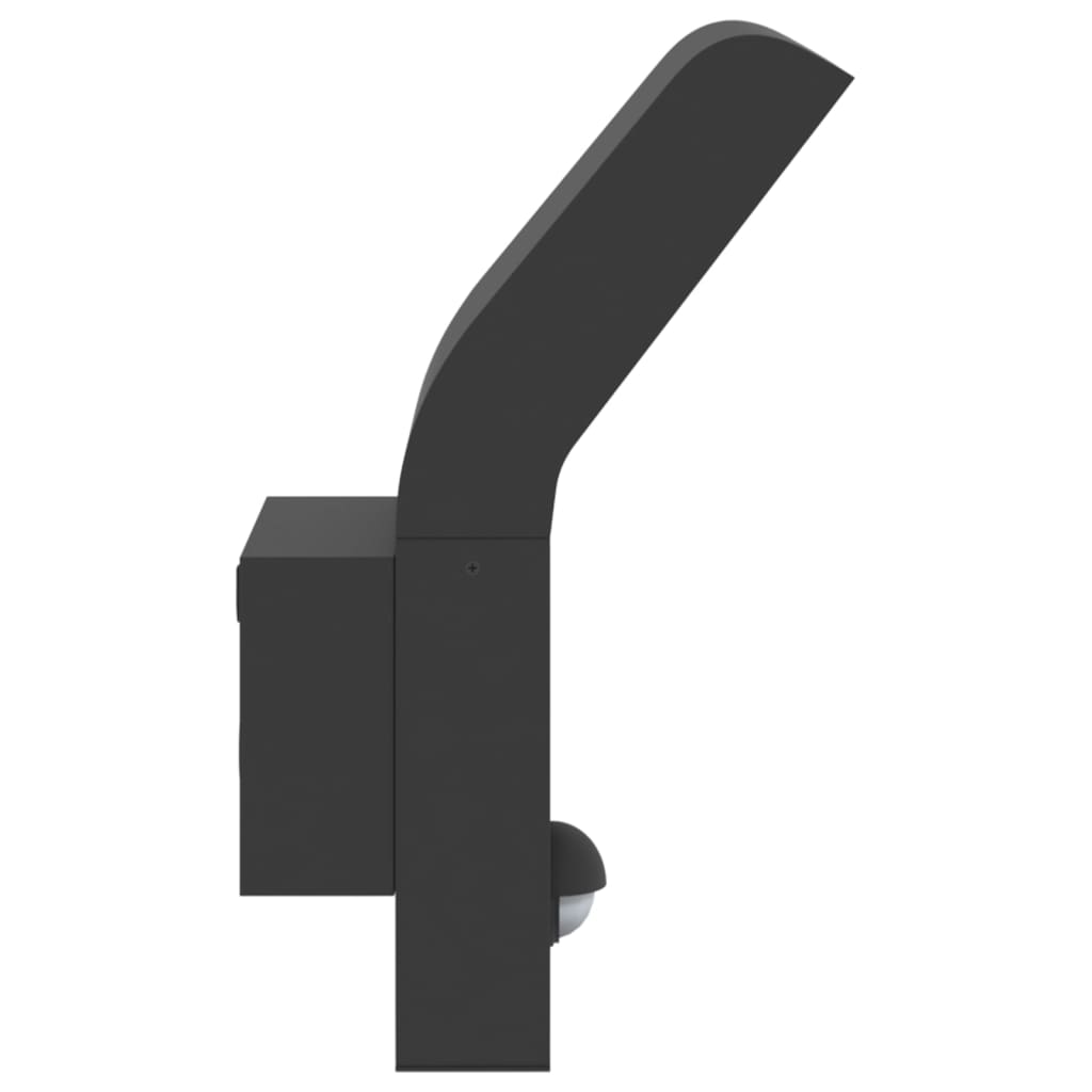 Vixl Lampă Exterioară De Perete Cu Led/Senzor, Aluminiu Turnat Negru