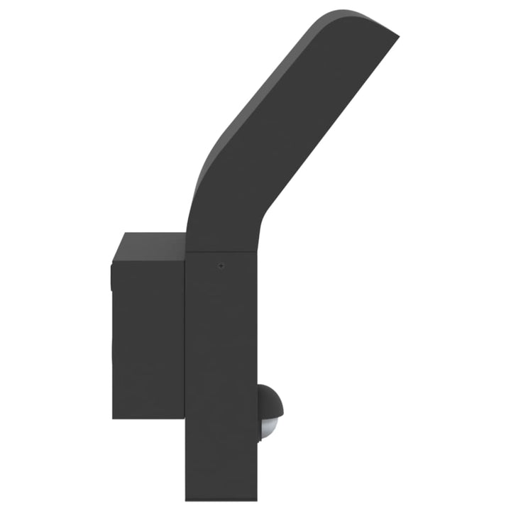 Vixl Lampă Exterioară De Perete Cu Led/Senzor, Aluminiu Turnat Negru