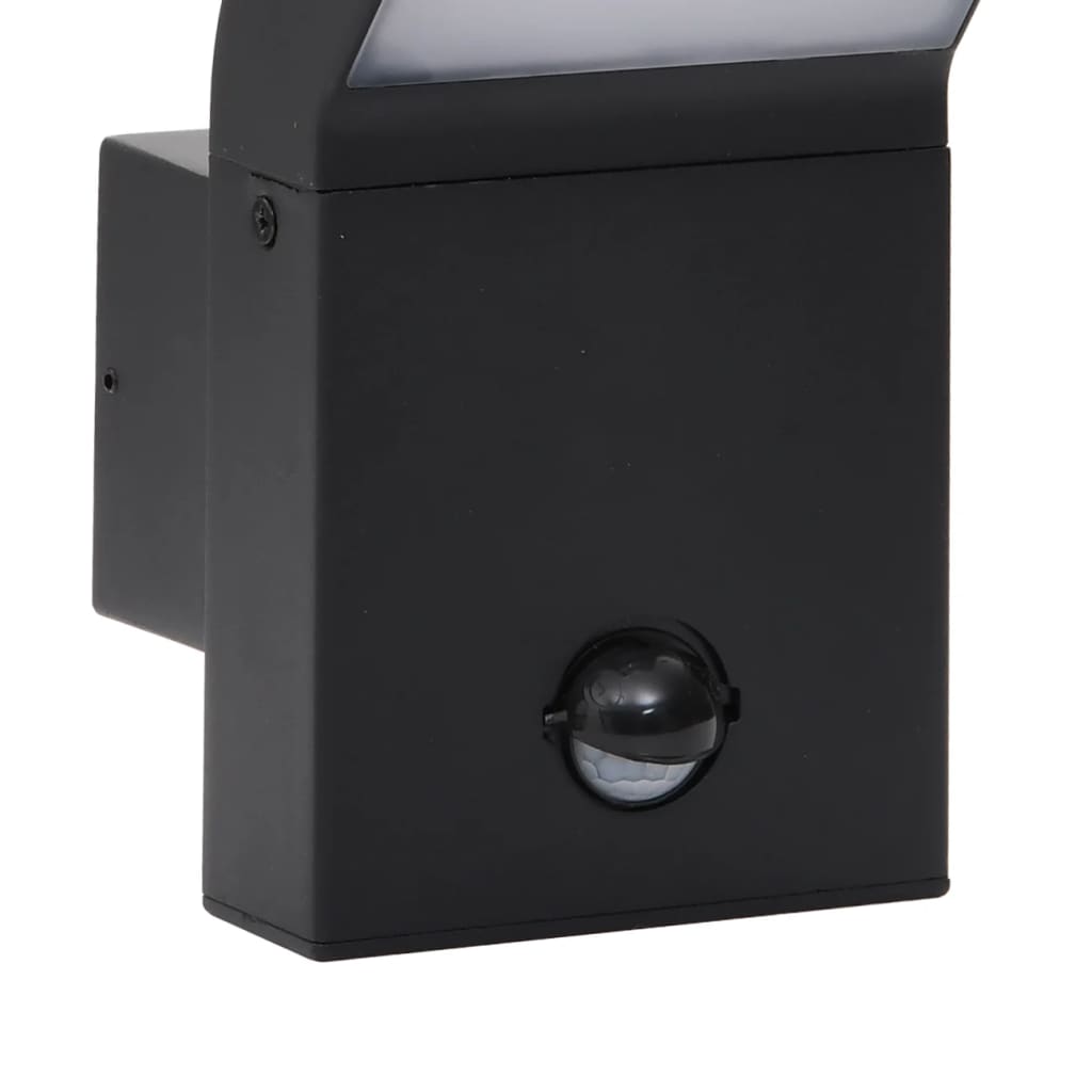 Vixl Lampă Exterioară De Perete Cu Led/Senzor, Aluminiu Turnat Negru