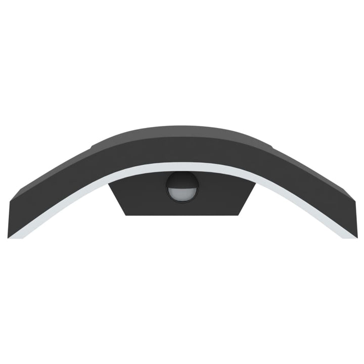 Vixl Lămpi Exterioare De Perete Cu Led/Senzor 2 Buc. Aluminiu Negru