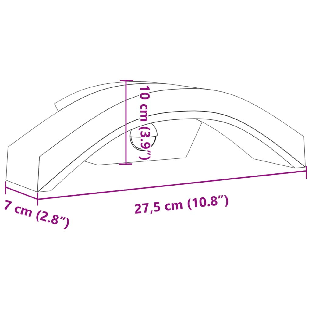 Vixl Lămpi Exterioare De Perete Cu Led/Senzor 2 Buc. Aluminiu Negru