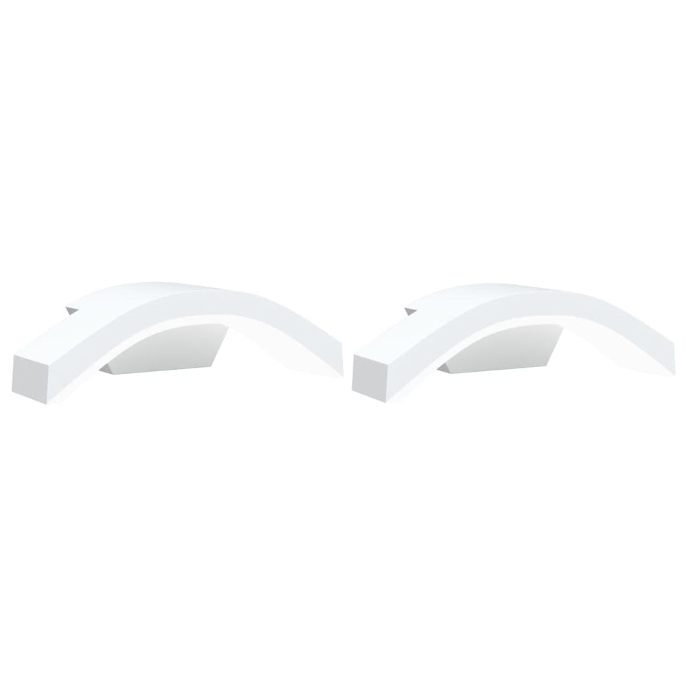 Lămpi Exterioare De Perete Cu Led 2 Buc. , Aluminiu Turnat Alb