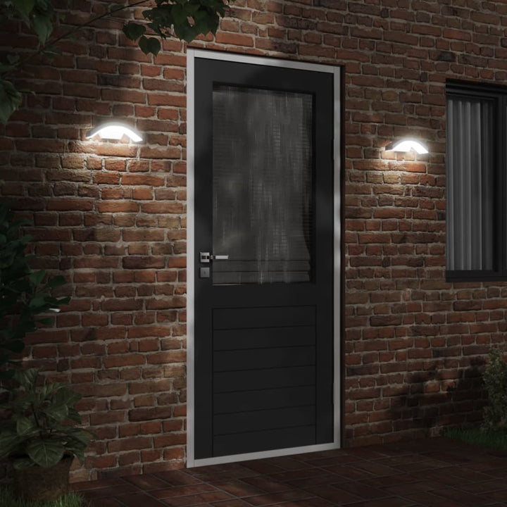 Lămpi Exterioare De Perete Cu Led 2 Buc. , Aluminiu Turnat Alb