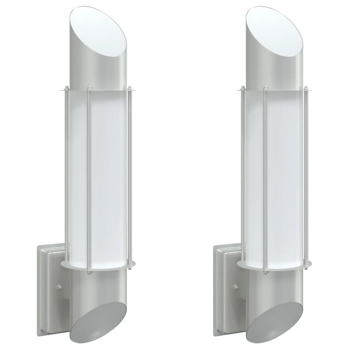 Corpuri De Iluminat Exterior De Perete 2 Buc Oțel Inox