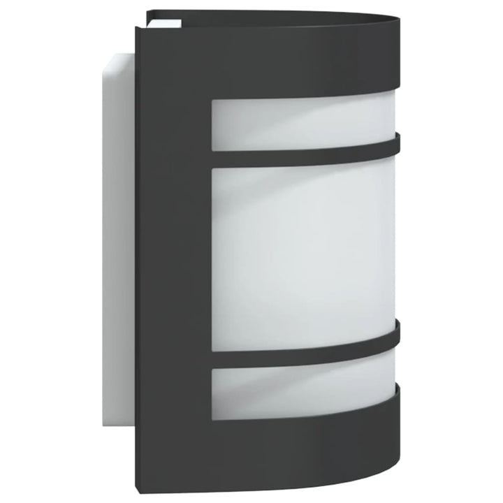 Lampă Exterioară De Perete, , Oțel Inoxidabil Negru