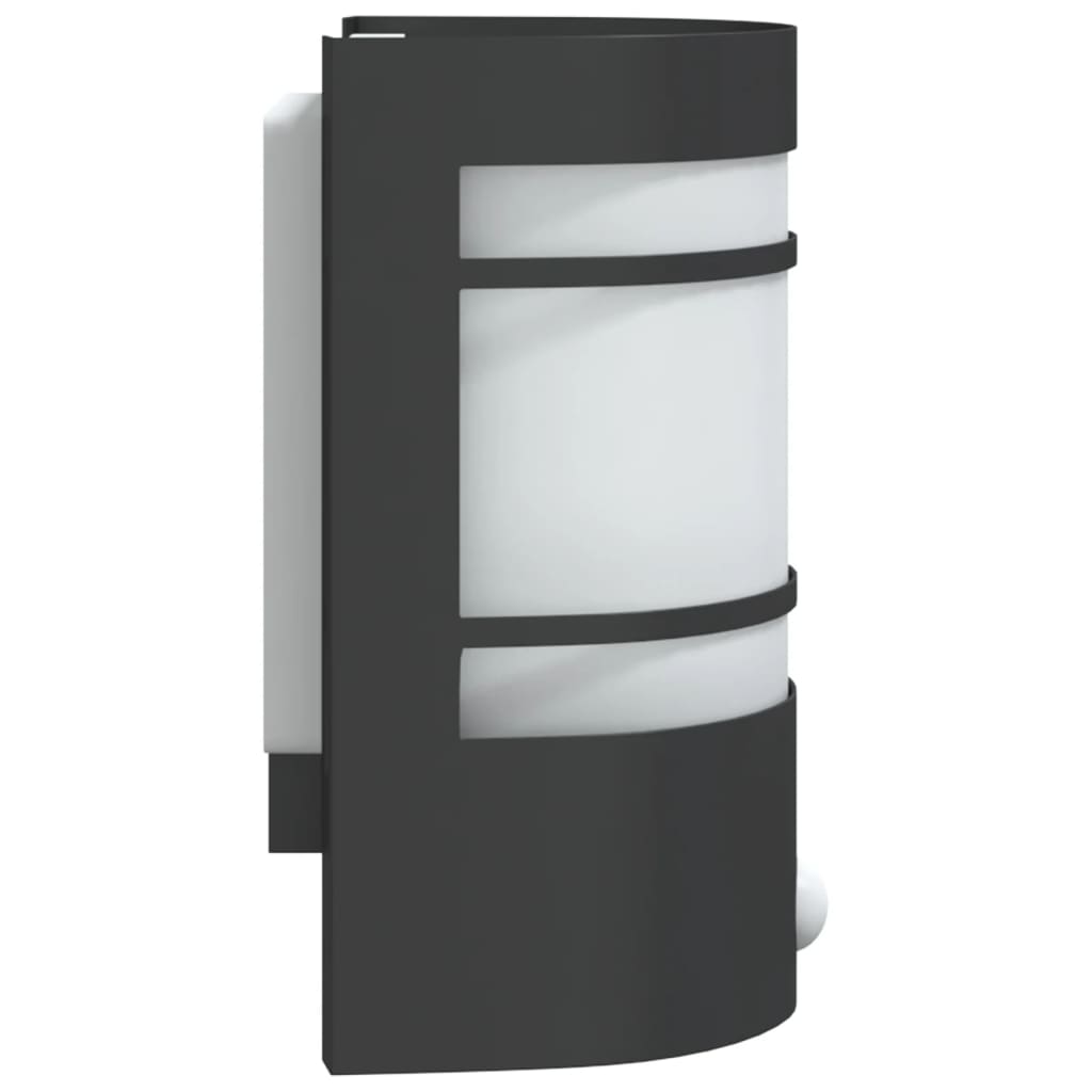 Vixl Lampă Exterioară De Perete Cu Senzor, , Oțel Inoxibil Negru