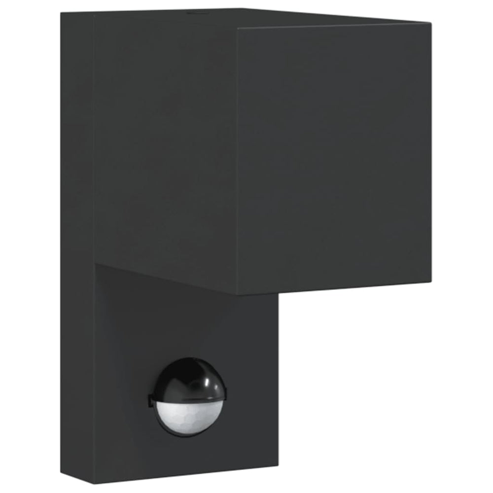 Vixl Lampă Exterioară De Perete Cu Led/Senzor, Negru Aluminiu Turnat