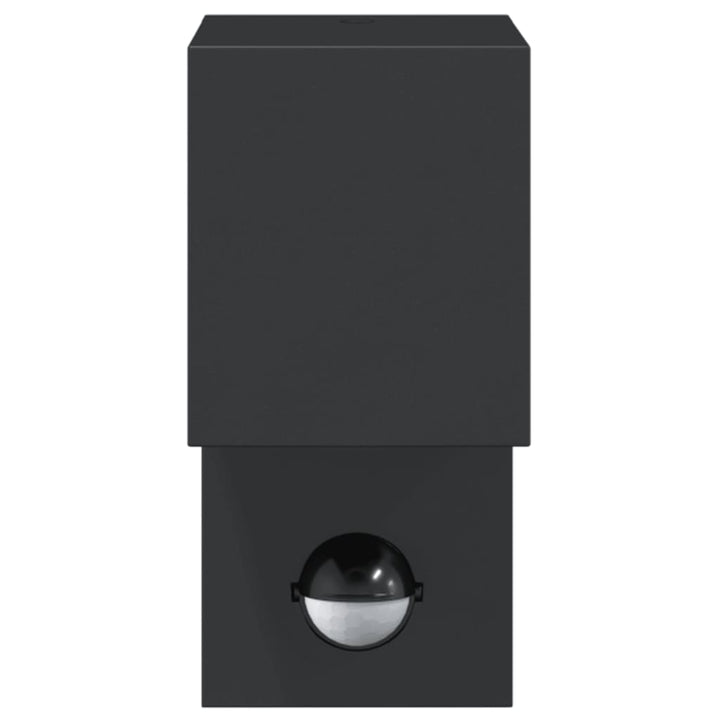 Vixl Lampă Exterioară De Perete Cu Led/Senzor, Negru Aluminiu Turnat