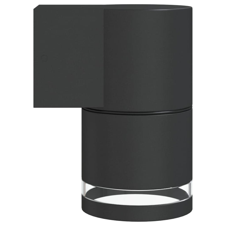 Lămpi Exterioare De Perete Cu Led 2 Buc. Negru, Aluminiu Turnat