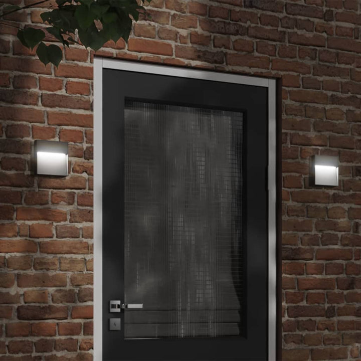 Lămpi De Perete Led De Exterior, 2 Buc., Negru, 3 W,