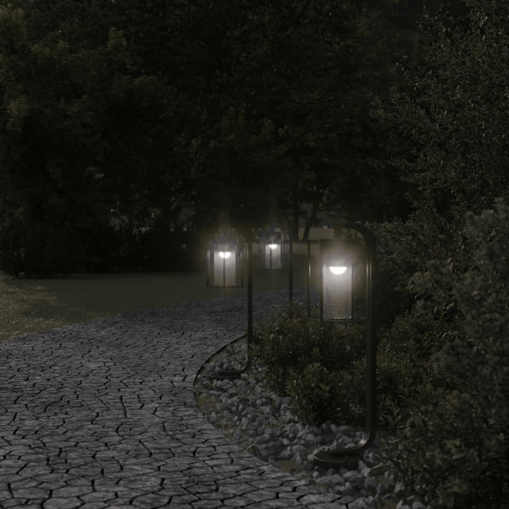 Lampă Exterioară De Podea, Negru, , Oțel Inoxidabil